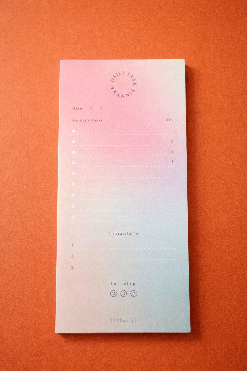 Bloc-notes To-do list A5 – Sunset Rose