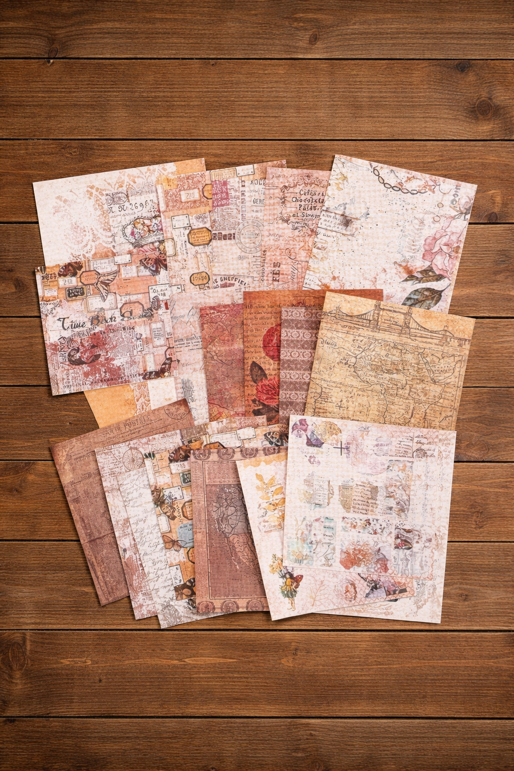 Pack feuilles scrapbooking