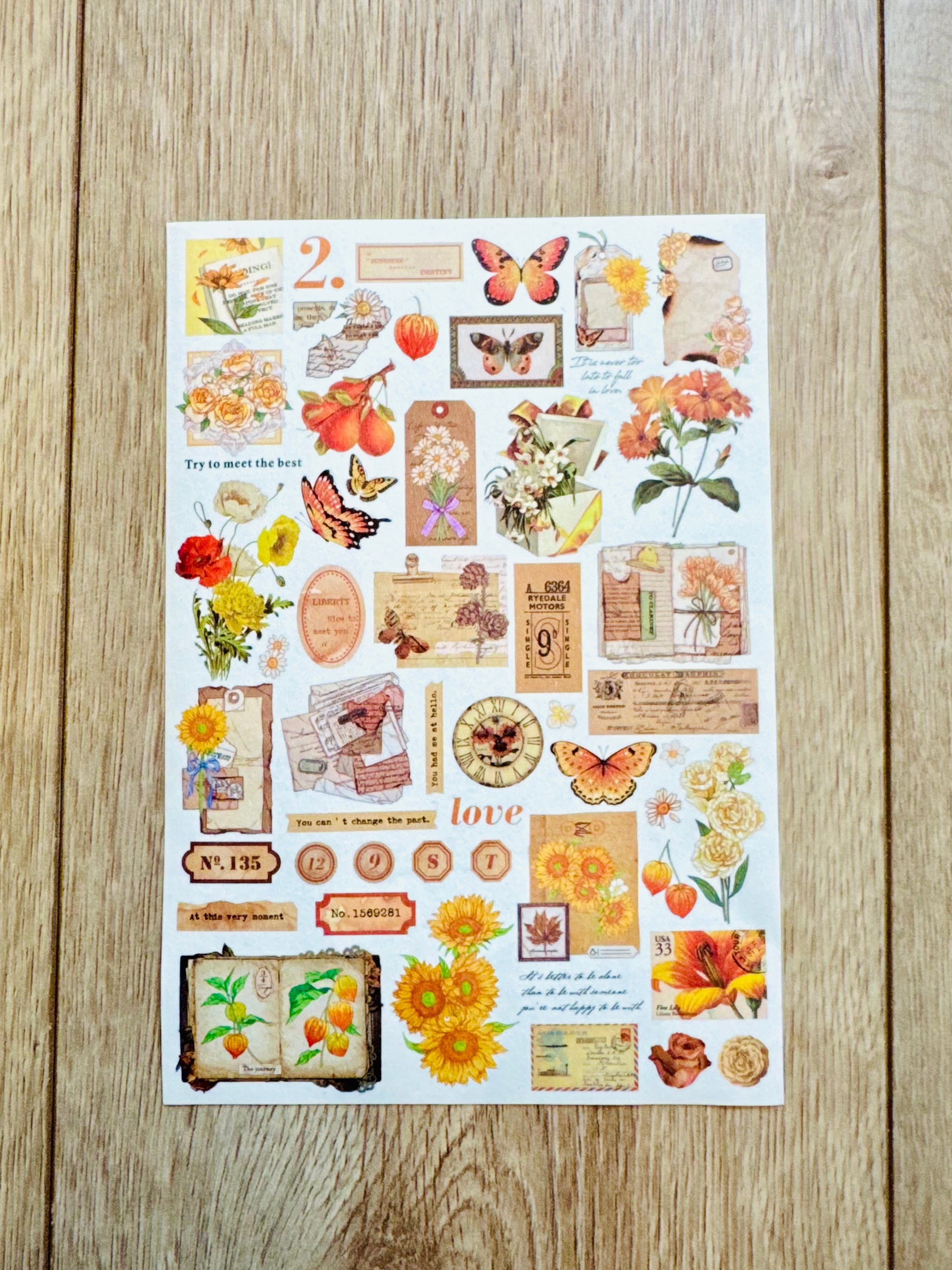 Feuille autocollante - Fleurs et Nature