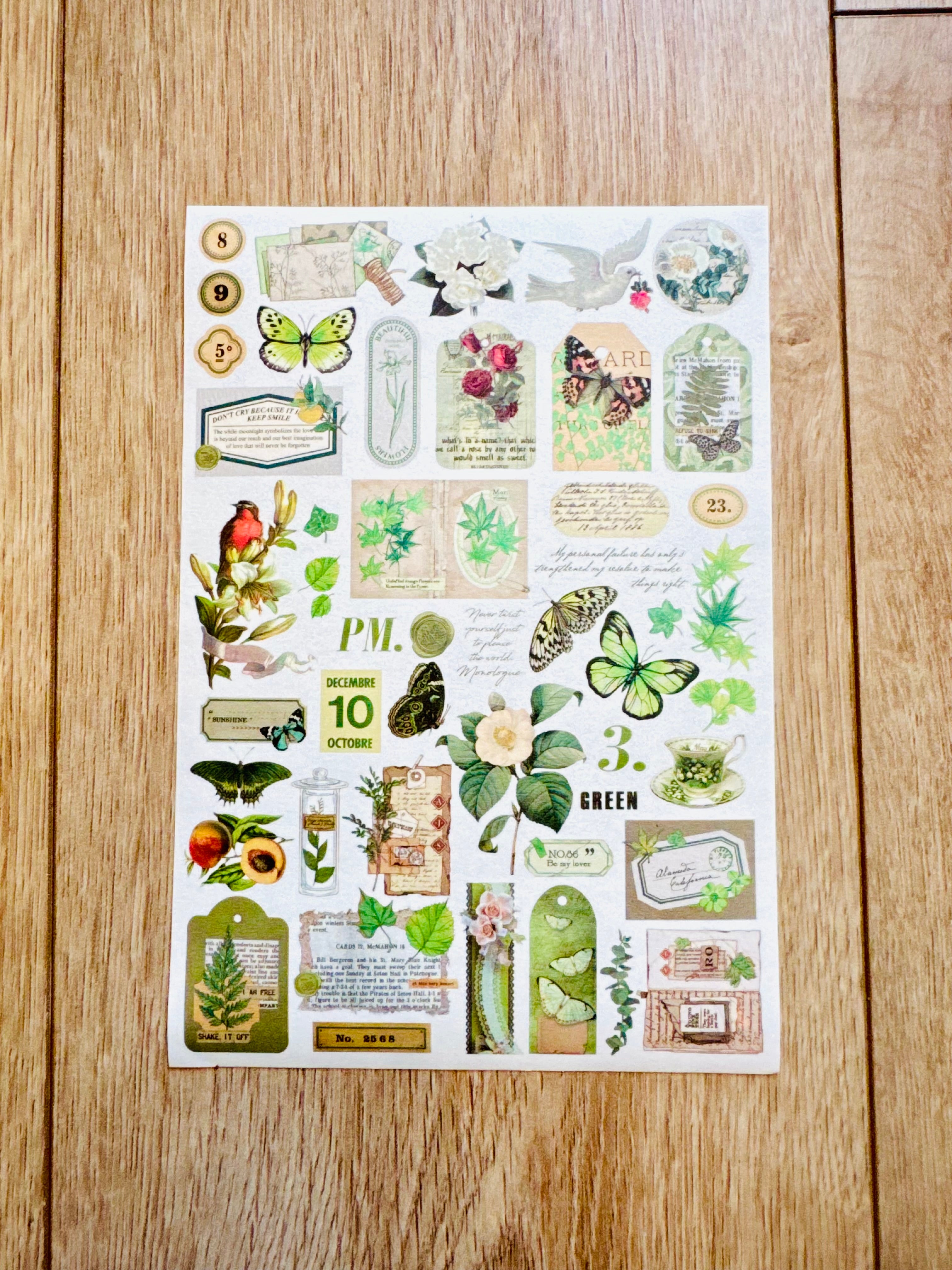 Feuille autocollante - Fleurs et Nature