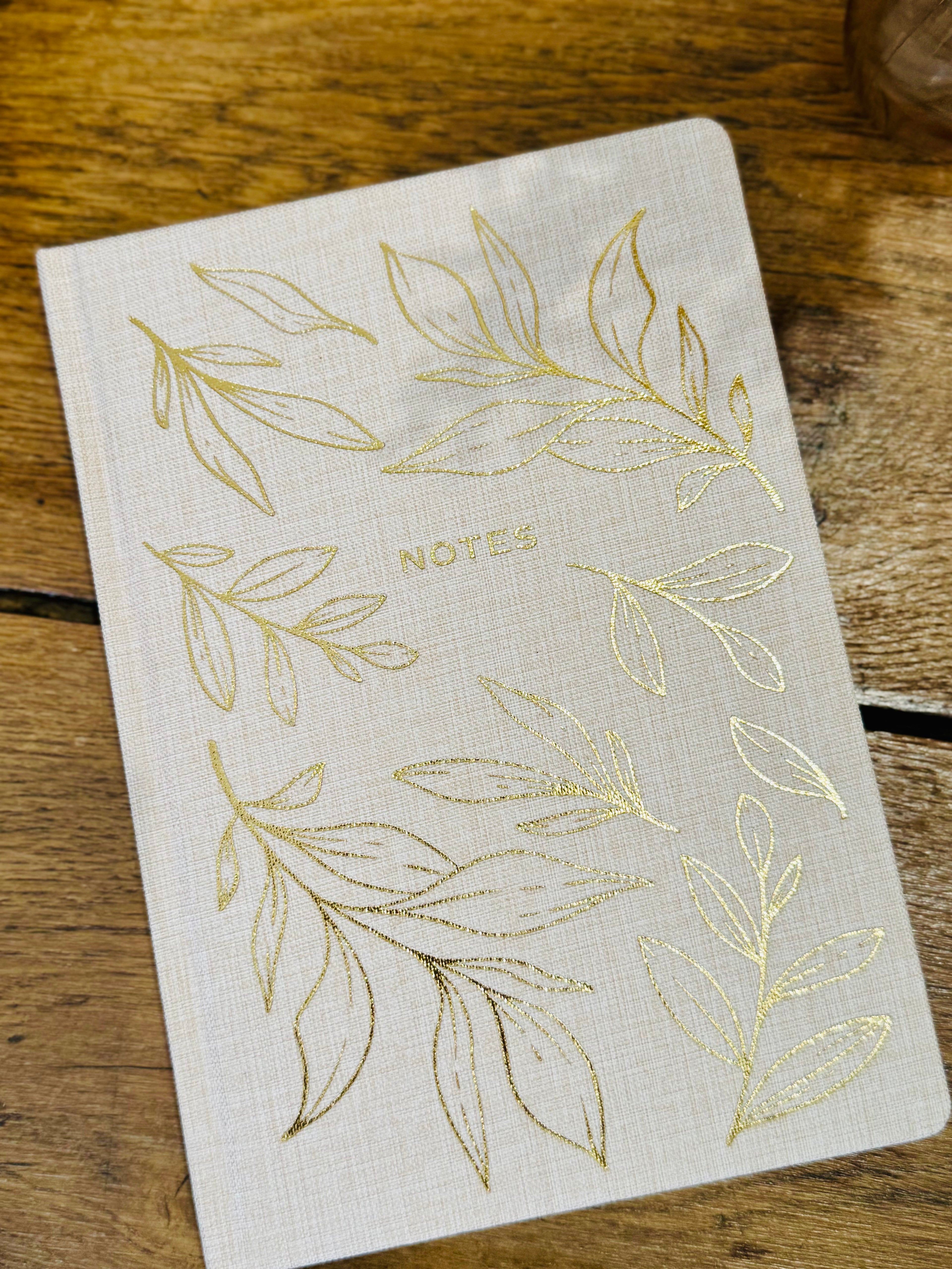 Carnet A5 ligné - Feuilles d'or