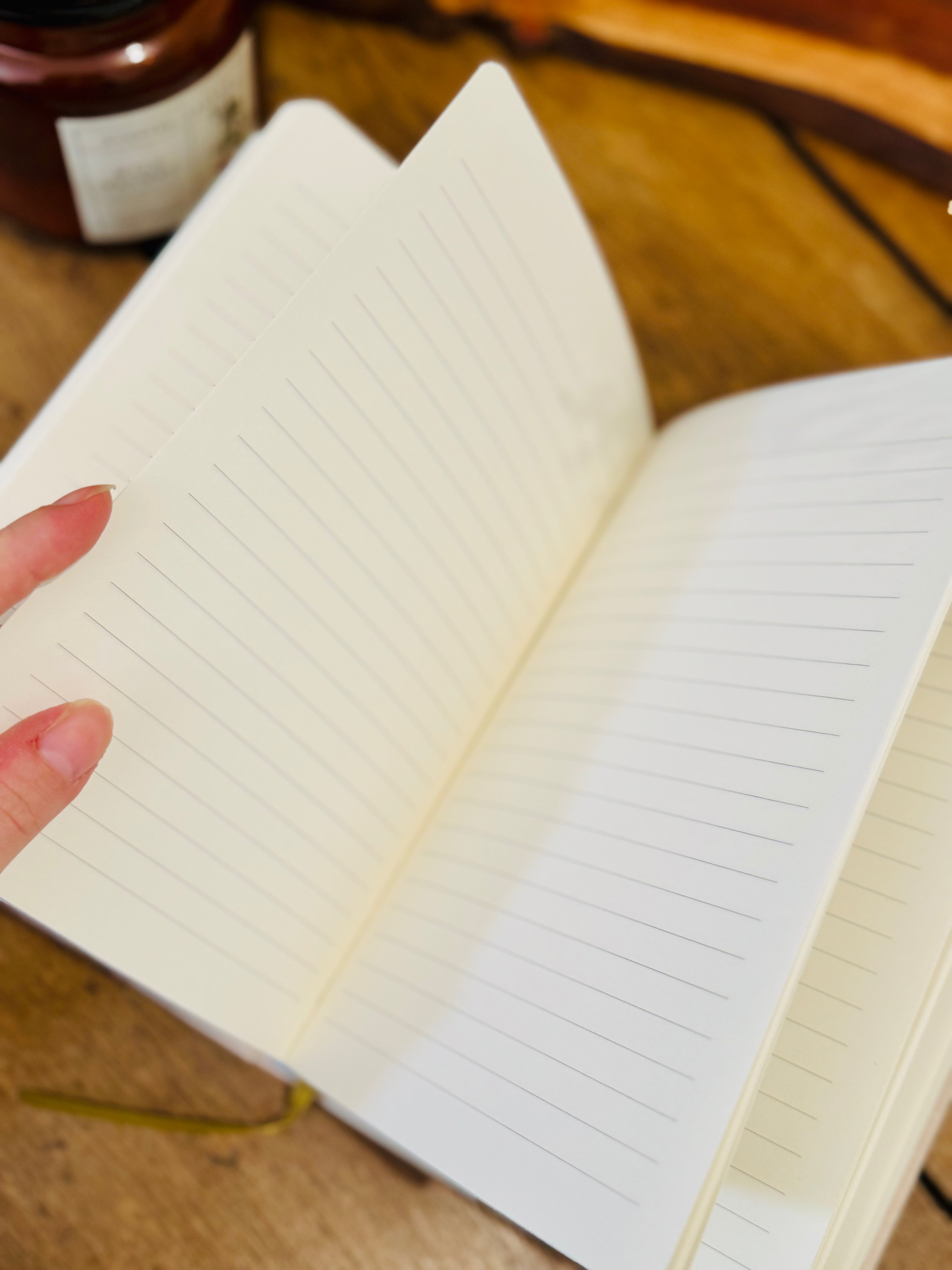 Carnet A5 ligné - Feuilles d'or