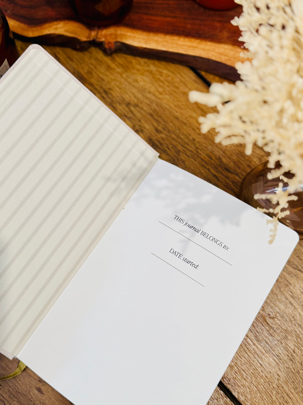 Carnet A5 ligné - Feuilles d'or