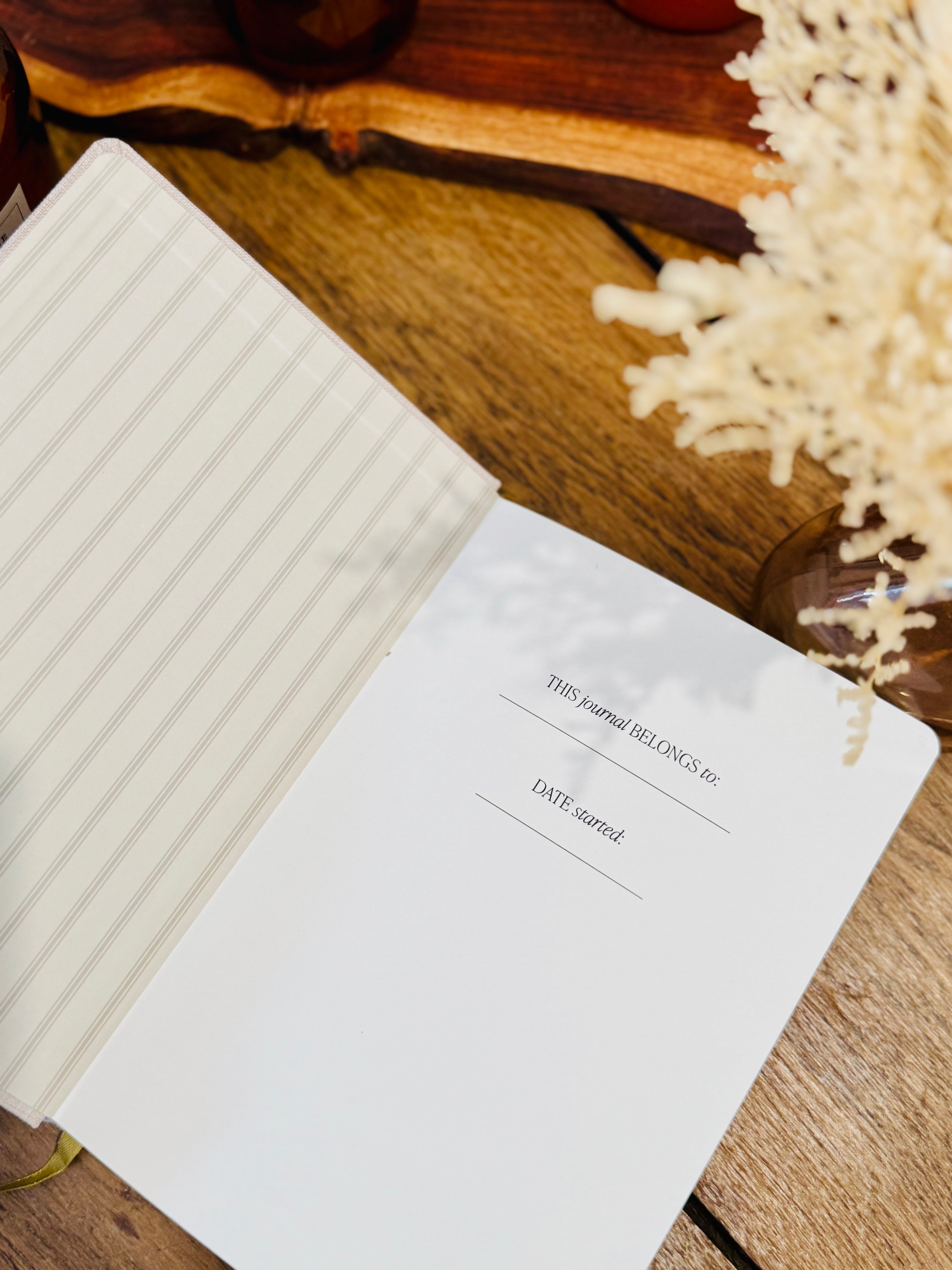 Carnet A5 ligné - Feuilles d'or