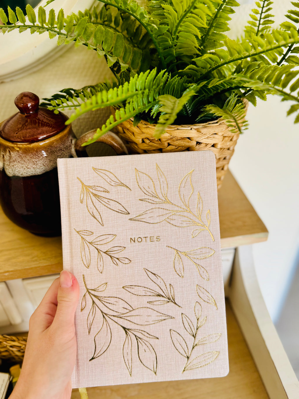 Carnet A5 ligné - Feuilles d'or