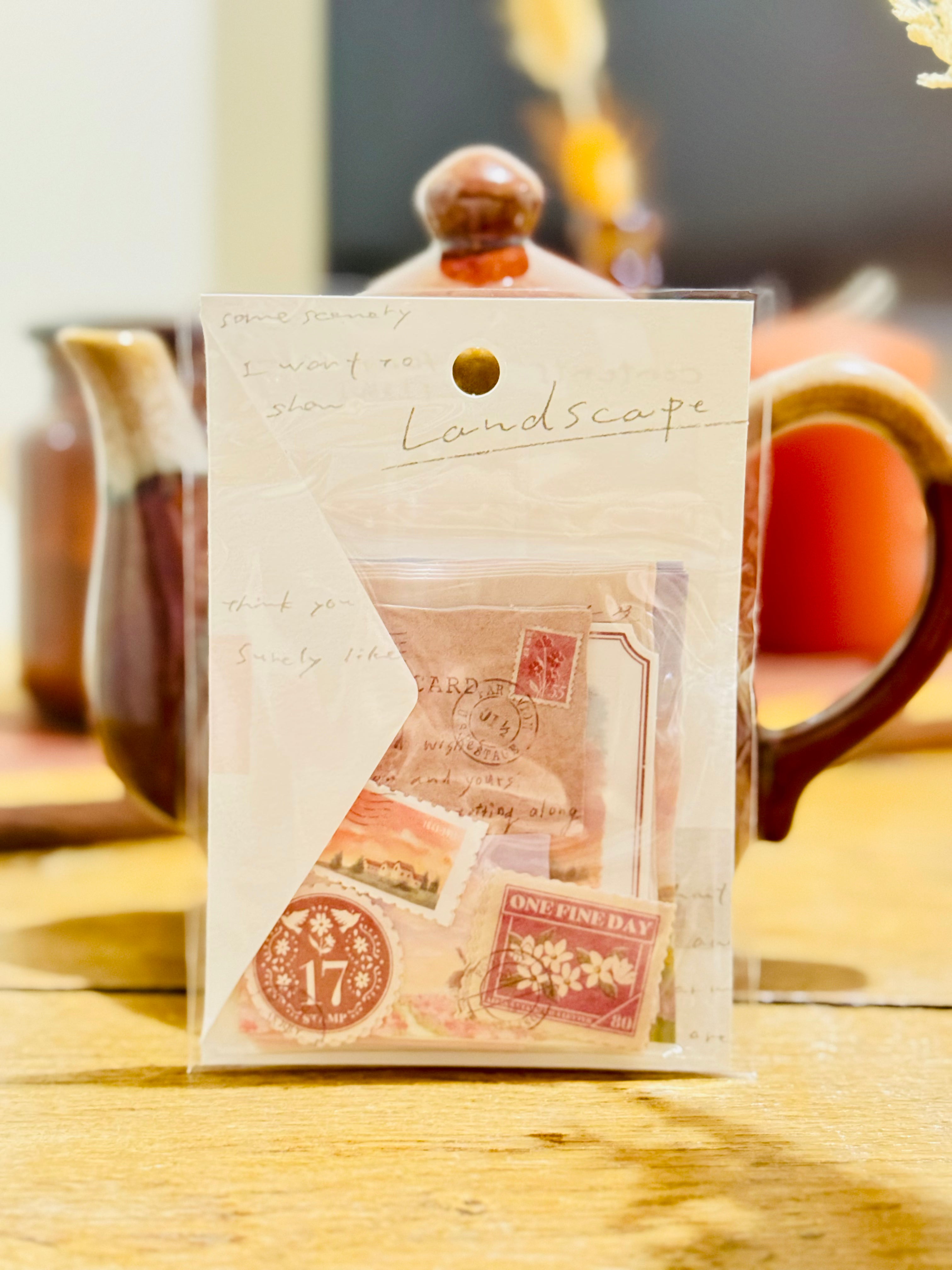 Stickers Paysage & Timbres Vintage