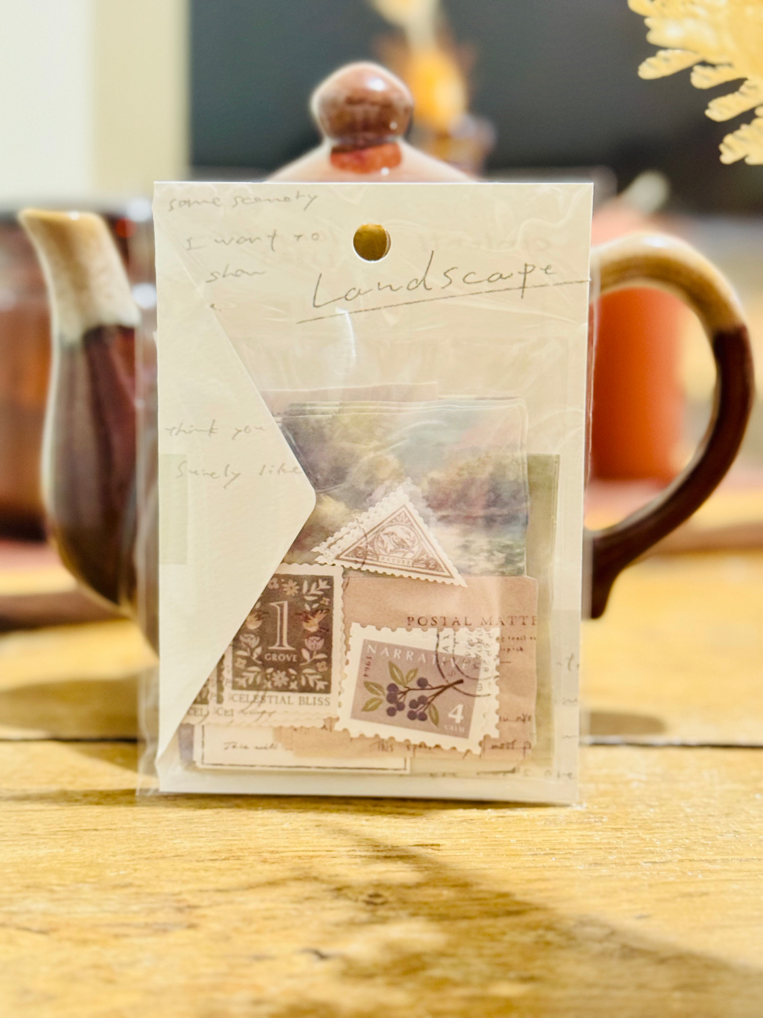 Stickers Paysage & Timbres Vintage