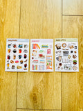 Lot de 3 planches de stickers A6 - Cozy intérieur
