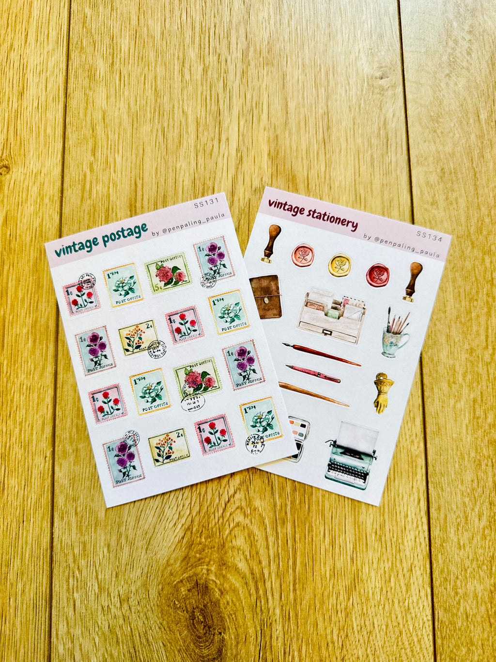 Lot de 2 planche stickers A6 - Courrier