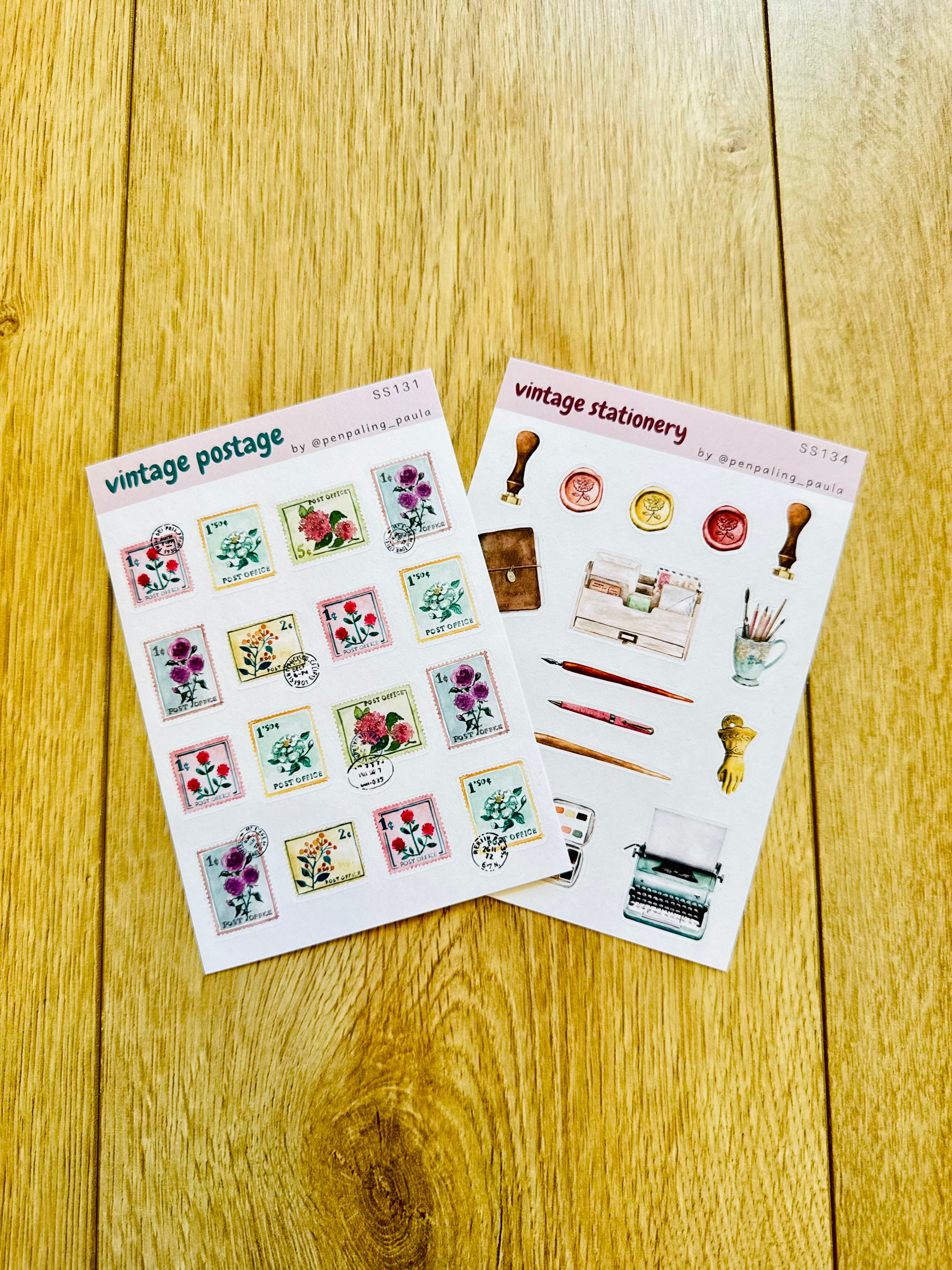 Lot de 2 planche stickers A6 - Courrier