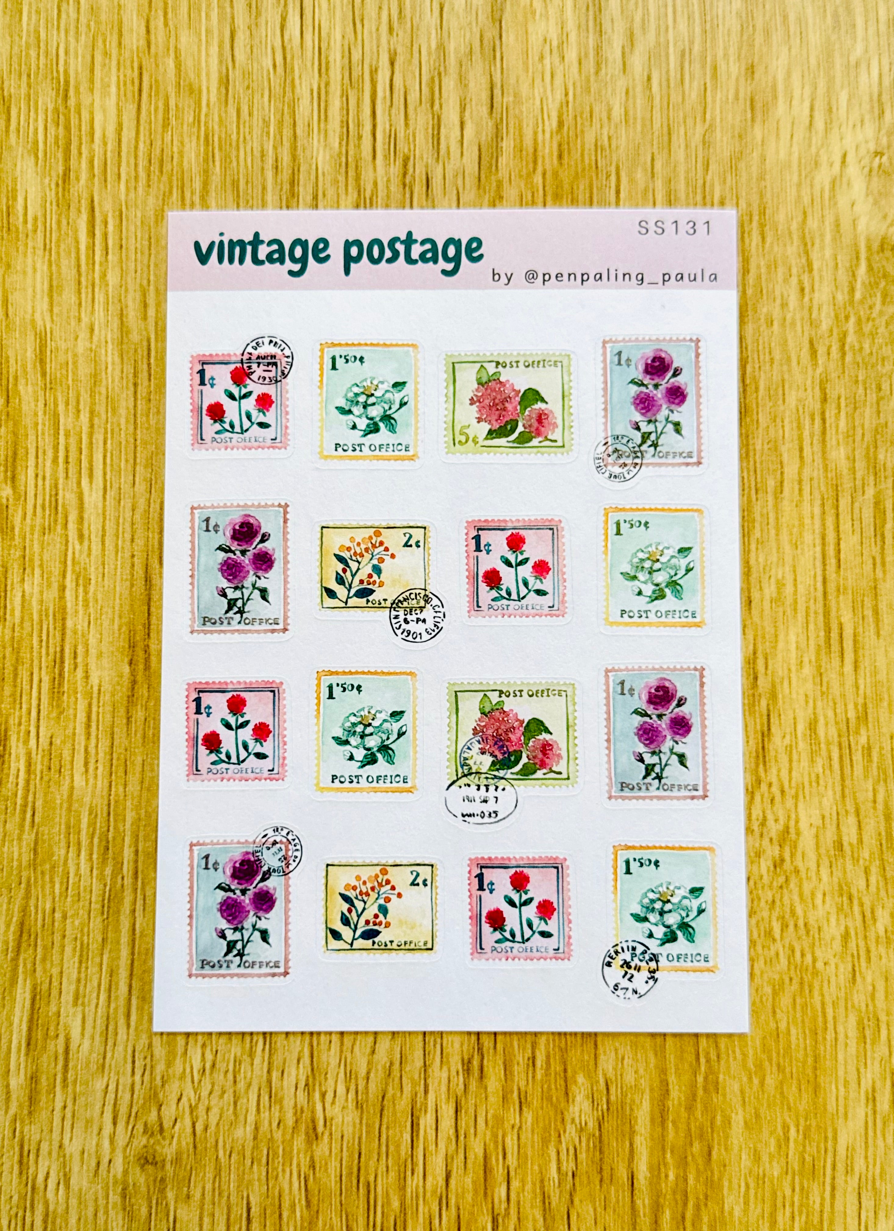 Lot de 2 planche stickers A6 - Courrier