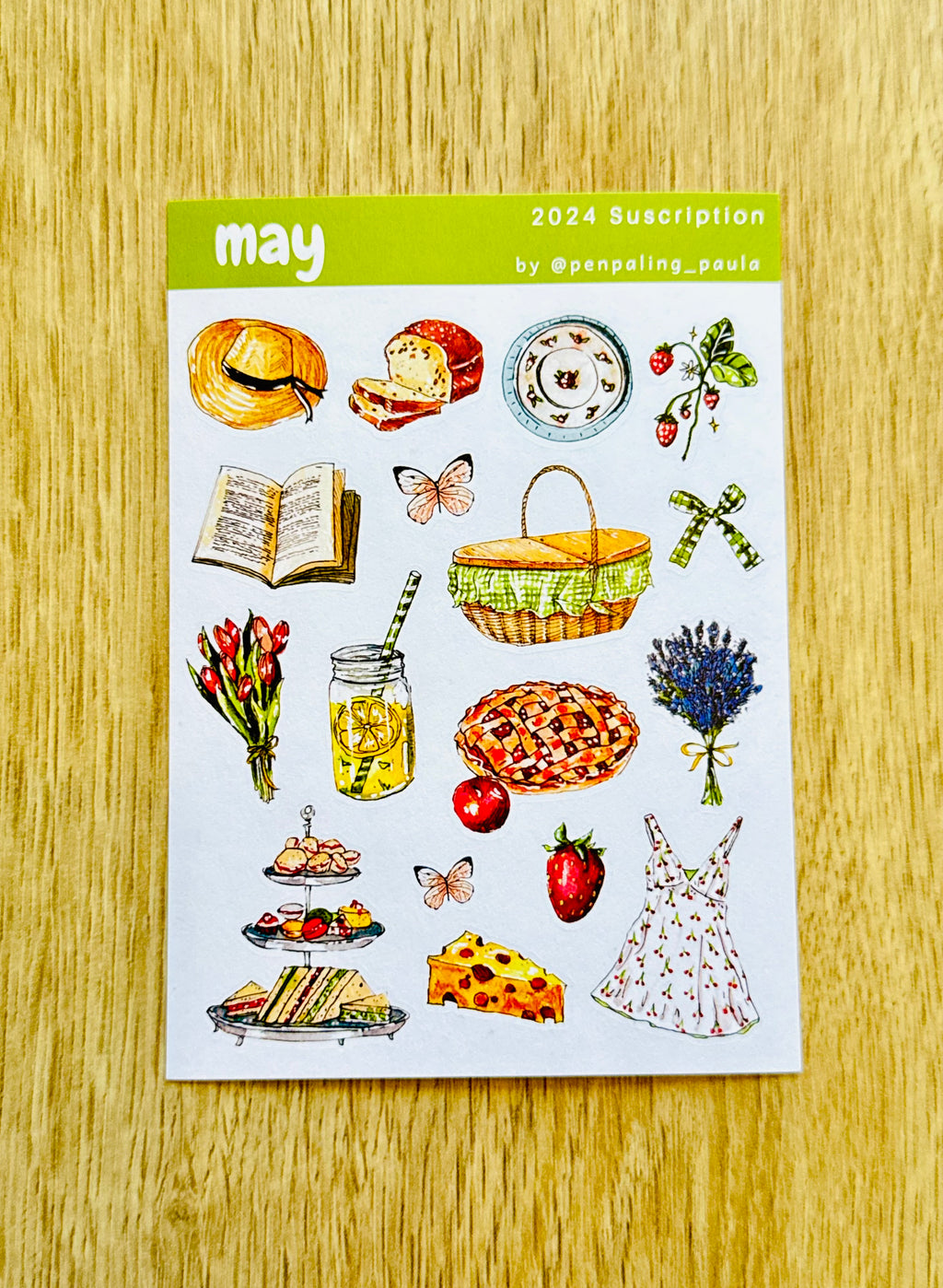 Lot de 3 planches de stickers A6 - Nature & campagne