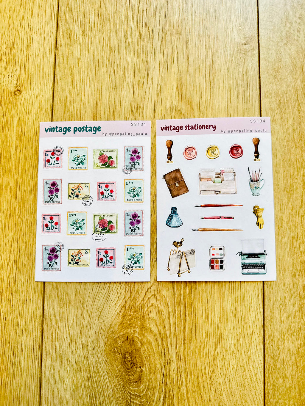 Lot de 2 planche stickers A6 - Courrier
