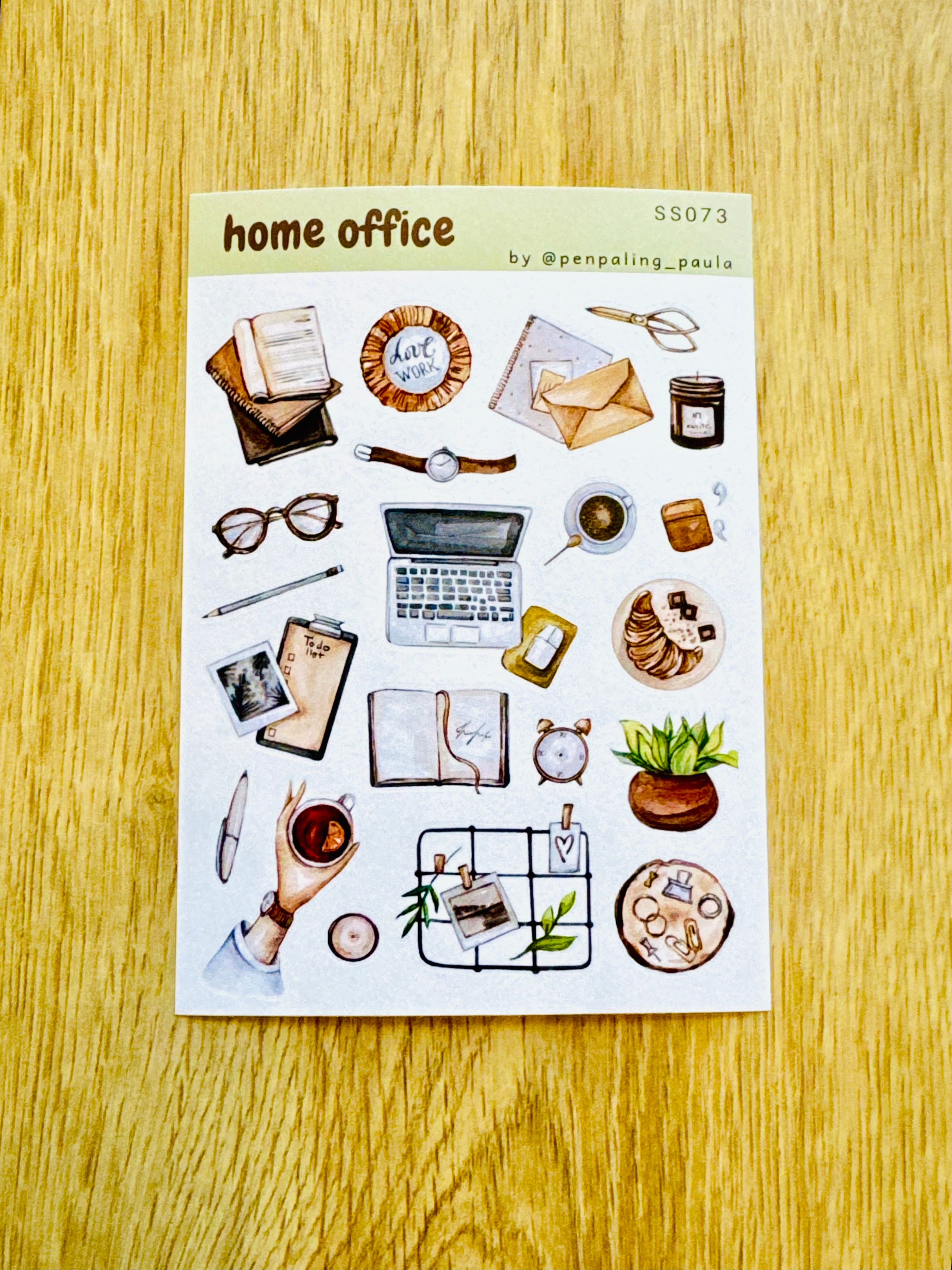 Lot de 3 planches de stickers A6 - Cozy intérieur