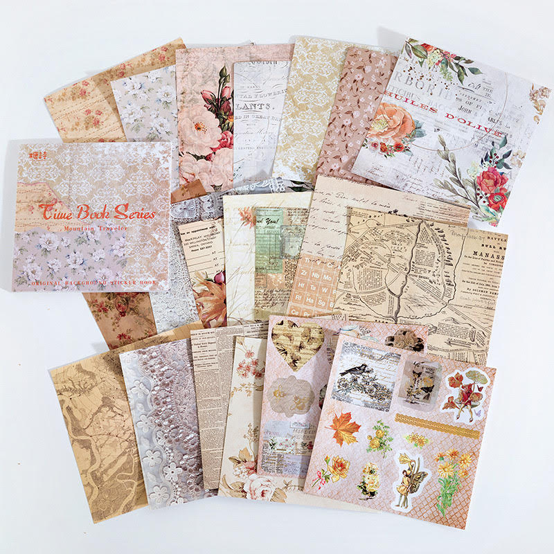 Pack feuilles scrapbooking